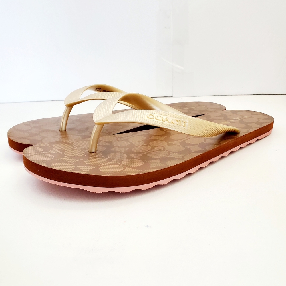 Coach ZAK Signature Flip Flop Sandals Size 9/10 - Picture 3 of 7